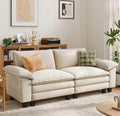 LINSY HOME 90" Modular Cloud Love Seat Sofa, Corduroy Soft Sectional Couch by LINSYHOME