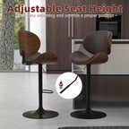 civama Bar Stools Set of 6 for Kitchen Counter, Adjustable Bar Height Chairs - Image 3
