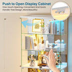 HNEBC 5 Tier Glass Display Cabinet, 66.9" Curio Cabinet - Image 7
