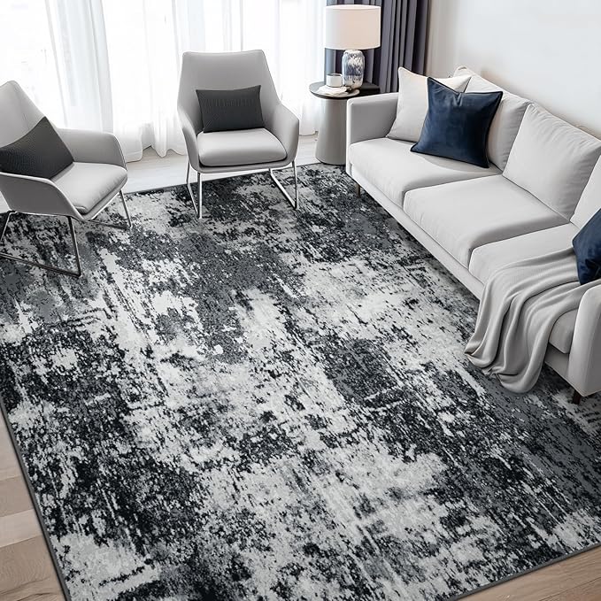 RELEANY Washable Area Rugs 5'x8' Non-Slip Modern Abstract Soft by RELEANY
