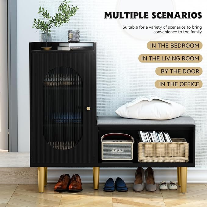 HLR Storage Bench Set of 2, L-Shaped Storage Cabinet - Image 5