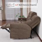 MCombo 87.8" Wall Hugger Power Reclining Sofa, 3-Seat Triple Recliner Couch - Image 4