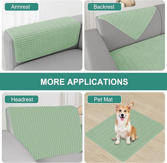 Foxdecor Couch Arm Cover Sofa Armrest Cover Armchair Covers, Anti-Slip Couch - Image 4
