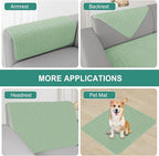Foxdecor Couch Arm Cover Sofa Armrest Cover Armchair Covers, Anti-Slip Couch - Image 4