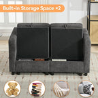 WUTUTUEE 58”Modular Sectional Loveseat Sofa, Modern Love Seat 2 Seater Sofa - Image 5