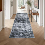 Washable Area Rug 3x8 Entryway Rug: Washable Modern Abstract Soft Thin Rug - Image 4