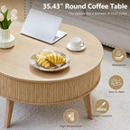 Round Lift Top Coffee Table - Image 7