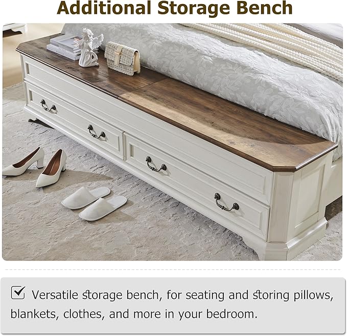 T4TREAM Farmhouse Queen Bed - Image 5