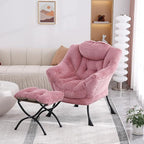 MBOOYOME Lazy Chair with Folding Ottoman, Modern Accent Armchair with Armrests - Image 7