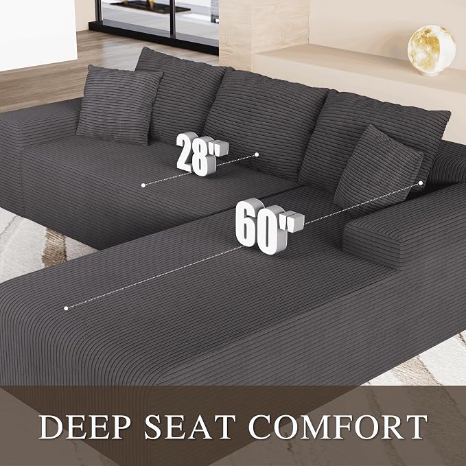 105" Convertible Sectional Couch - Image 4