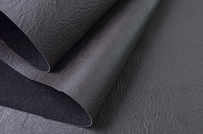Wento Thick Half Yard Faux Leather Fabric Soft Skin Grain PU Leather - Image 3