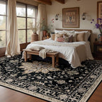 RELEANY Area Rugs 7'x9' Washable Non-Slip, Floral Vintage Distress Print - Image 2