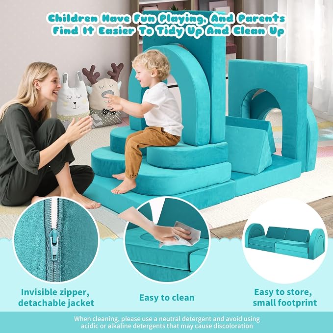 Modular Kids Play Couch for Toddlers 1-3, Toddler Couches That Fold Out - Image 7