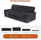 MONVANE 75.6" Convertible 3 Seater Sofa, 2-in-1 Boneless Sleeper Sofa Bed - Image 3