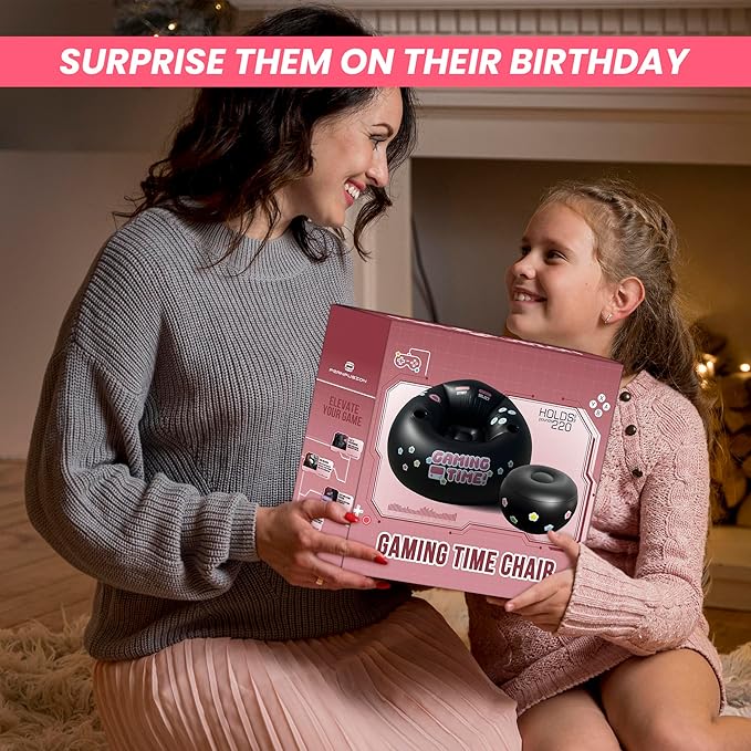 FranFusion Inflatable Pink Gaming Chair - Image 2