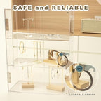 Acrylic Display Case with Lock Key, 3 Shelf Locking Countertop Display Case - Image 3