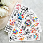 4 Sheets Rub on Transfers for Crafts, Paw Prints Furniture Transfers for Wood - Image 5