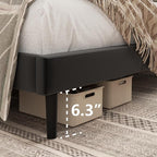 HAOARA King Size Bed Frame, King Size Platform Bed Frame and Velvet Upholstered - Image 6