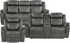 Lexicon Recliner Living Room Set, Home Theater Seating, Manual Polished - Image 3