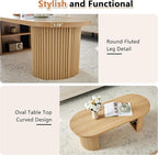 Oval Fluted Coffee Table - Image 3