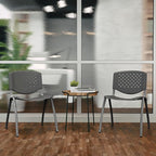 Flash Furniture HERCULES Series 880 lb. Capacity Gray Plastic Stack Chair - Image 7
