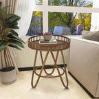 FINECASA Rattan Side Table - Image 4