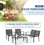 Vongrasig 4 Pieces Patio Furniture Sets, Outdoor Patio Conversation Sets - Image 7