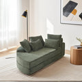 78.5" Corduroy Boneless Round Oversized Sofa, Converts into Two Recliners by Unknown