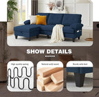 84" Convertible Sectional Sofa, Deep 3-Seat L Shaped Sectional Couch - Image 4