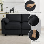 61'' Modular Loveseat Sofa, Extra Deep Seat Cloud Couch - Image 3