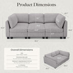 Belffin 86.2" Sectional Sleeper Sofa Bed - Image 2