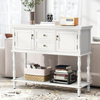 ARTPOWER Console Table with 2 Drawers, Retro Entryway Table with 2 Door - Image 7