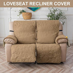 100% Waterproof Loveseat Recliner Cover, 4-Piece Split Reclining Couch Covers - Image 6