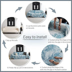 MYSKY HOME Boho Couch Cover for Dogs Washable Sage Abstract Couch Sofa - Image 5
