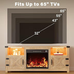 YESHOMY LED Fireplace TV Stand - Image 7