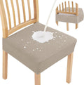 Smiry Waterproof Seat Covers for Dining Room Chairs Set of 2, Stretch Jacquard by Smiry