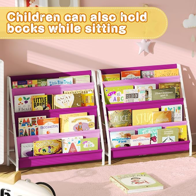 Aokitsink Kids Bookshelf for Kids Rooms, 4-Tier Montessori Bookshelf, Nursery - Image 5