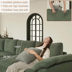 EASE MOOSE Oversized Sectional Modular Sofa, Large U Shape Sectional Couch Wide - Image 9