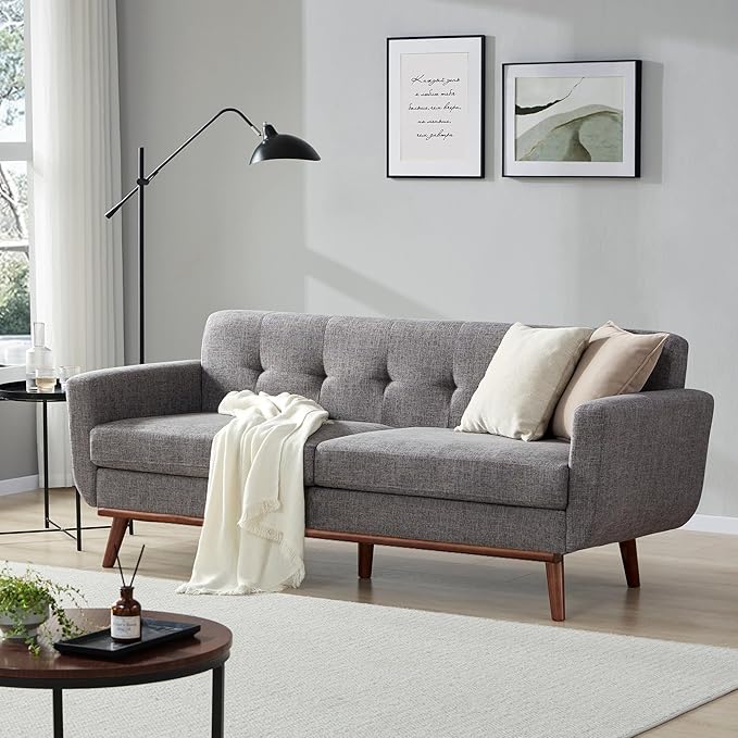 Kingfun 77.2" W Loveseat Sofa, Mid Century Modern Decor Love Seat Couches by KINGFUN-Anexcitingoption