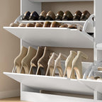 BORNOON Shoe Cabinet with Bench and 3 Flip Drawers, Slim Narrow Shoe Storage - Image 6