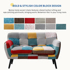 Bonzy Home Modern Colorful 4 Piece Coroful Fabric Sofa Set, Included 2 Accent - Image 6
