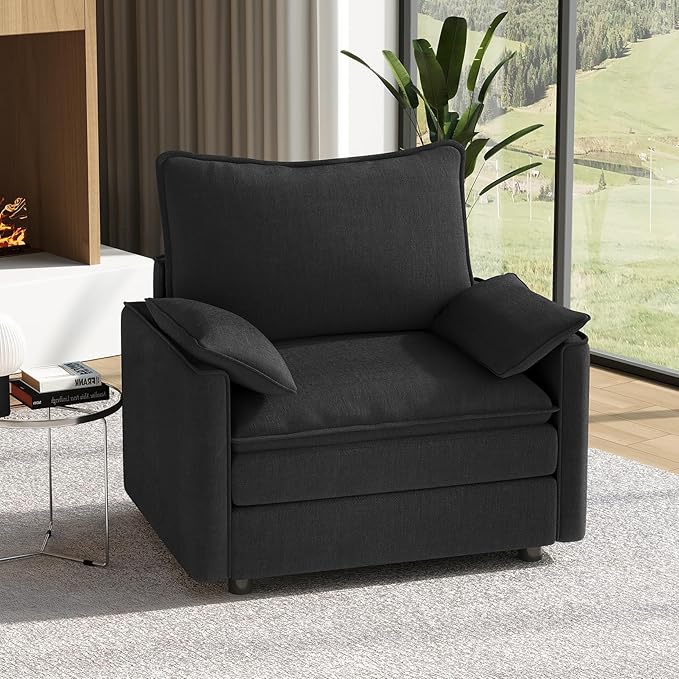 Vesgantti 40" Single Seat Sofa, Comfy Cloud Couch Deep Seat Upholstered Couch by Vesgantti