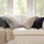 MIULEE Neutral Cream/Grey Decorative Pillow Covers 18x18 Inch Set of 4 Boho - Image 3