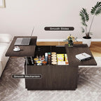 2-Piece Fluted Living Room Set Includes 31.5" Fluted Lift Top Coffee Table - Image 6