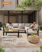 Aluminum Outdoor Patio Furniture Set, 11 Seats Patio Conversation Sets - Image 2