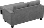 Belffin Chenille Sectional Sleeper Sofa - Image 9
