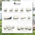 Outdoor Swivel Lounge Chair Cover 2 Pack, 100% Waterproof Heavy Duty Outdoor - Image 2