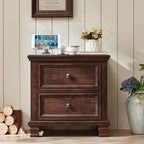 SAVOR LIFE Farmhouse Nightstand Set of 2, Rustic Low Nightstands - Image 7