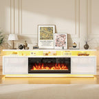 80" Fireplace TV Stand with Double LED Lights - Image 6