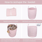 XUANGUO Cotton Rope Laundry Basket Hamper - Image 7